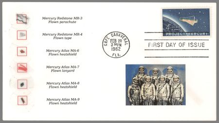 Lot #6038 Mercury Program (6) Artifact Fragments