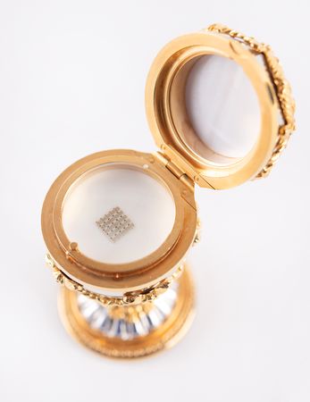 Lot #6233 Apollo 14 Lunar Bible 50-Page Fragment - Flown to the Lunar Surface, One of 32 Fabergé Egg Examples - Image 2