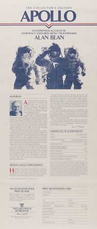 Lot #6201 Apollo 12 Signed 'Kissing the Earth' Lithograph (Ltd. Ed. #259/650) - 27˝ x 21.5˝ - Image 2