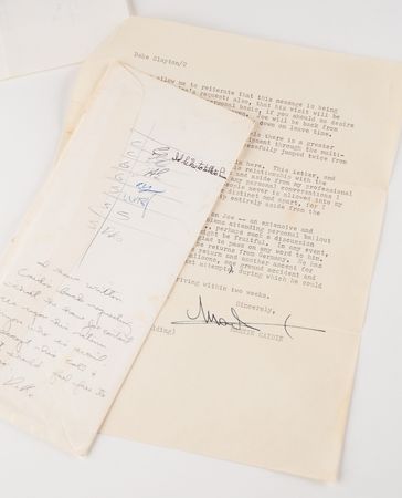 Lot #6033 Mercury 7 Signed Initials on Mailing
