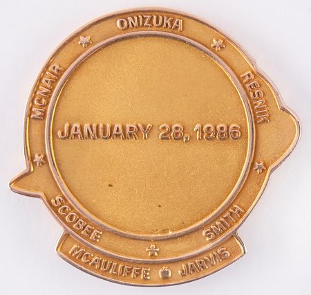 Lot #6402 STS-51-L Unflown Gold Robbins Medallion - From the Personal Collection of William E. Thornton - Image 2