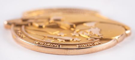 Lot #6402 STS-51-L Unflown Gold Robbins Medallion - From the Personal Collection of William E. Thornton - Image 4