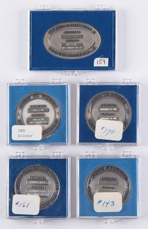 Lot #6395 Space Shuttle: STS-1-STS-5 (5) Unflown Robbins Medallions - From the Personal Collection of William E. Thornton - Image 3