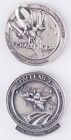 Lot #6433 STS-8 and STS-51-B (2) Unflown Robbins Medallions - From the Personal Collection of William E. Thornton - Image 1