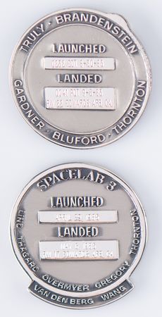 Lot #6433 STS-8 and STS-51-B (2) Unflown Robbins Medallions - From the Personal Collection of William E. Thornton - Image 2