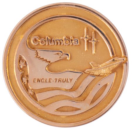 Lot #6397 STS-2 Unflown Gold Robbins Medallion -