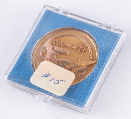 Lot #6397 STS-2 Unflown Gold Robbins Medallion - From the Personal Collection of William E. Thornton - Image 4