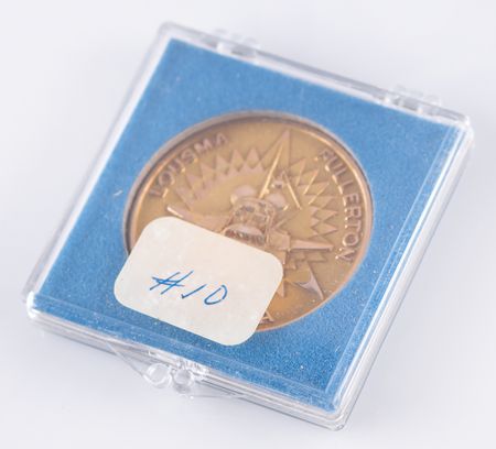 Lot #6398 STS-3 Unflown Gold Robbins Medallion - From the Personal Collection of William E. Thornton - Image 4