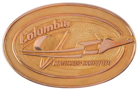 Lot #6399 STS-4 Unflown Gold Robbins Medallion -