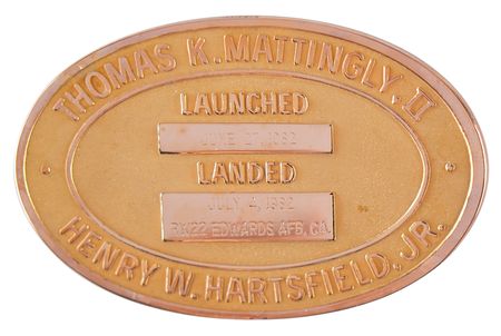 Lot #6399 STS-4 Unflown Gold Robbins Medallion - From the Personal Collection of William E. Thornton - Image 2