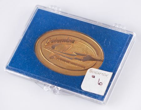 Lot #6399 STS-4 Unflown Gold Robbins Medallion - From the Personal Collection of William E. Thornton - Image 4