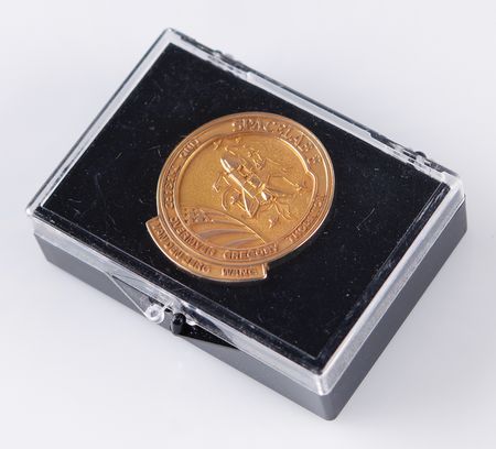 Lot #6400 STS-51-B Flown Gold Robbins Medallion - From the Personal Collection of William E. Thornton - Image 4