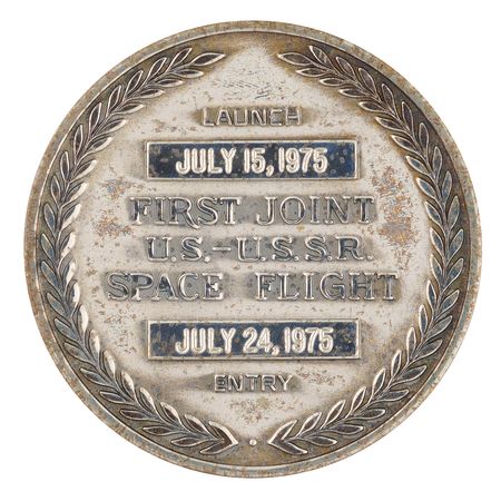Lot #6373 Apollo-Soyuz Flown Robbins Medallion - From the Personal Collection of William E. Thornton - Image 2