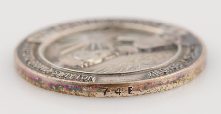 Lot #6373 Apollo-Soyuz Flown Robbins Medallion - From the Personal Collection of William E. Thornton - Image 3