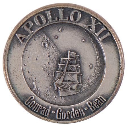 Lot #6200 Apollo 12 Flown Robbins Medallion - From
