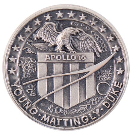 Lot #6280 Apollo 16 Flown Robbins Medallion - From