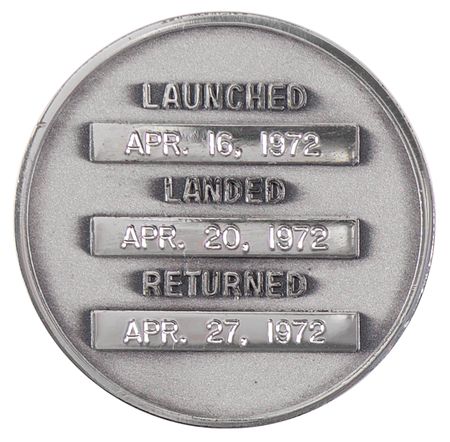 Lot #6280 Apollo 16 Flown Robbins Medallion - From the Personal Collection of William E. Thornton - Image 2