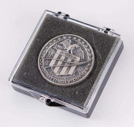 Lot #6280 Apollo 16 Flown Robbins Medallion - From the Personal Collection of William E. Thornton - Image 4