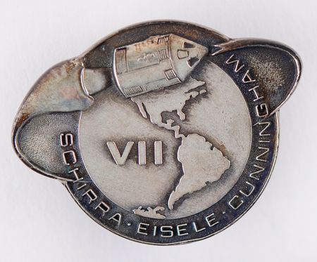 Lot #6080 Apollo 7 Flown Robbins Medallion - From
