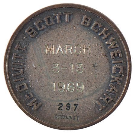 Lot #6109 Apollo 9 Flown Robbins Medallion - From the Personal Collection of William E. Thornton - Image 2