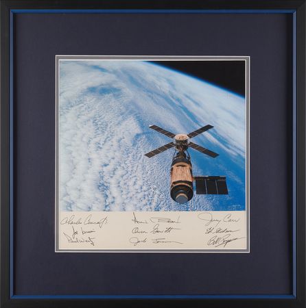 Lot #6363 Skylab Oversized Crew-Signed Photograph