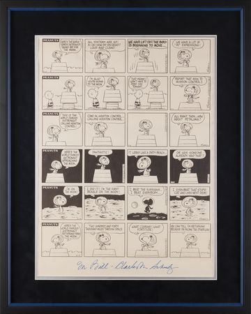 Lot #6330 Charles Schulz Signed 'Peanuts' Print -