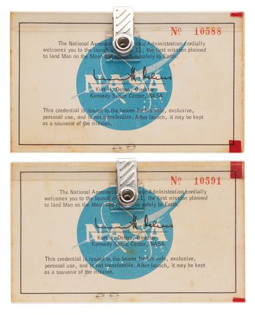 Lot #6170 Apollo 11 (2) “Fifth Anniversary” Commemorative Launch Passes - Image 2