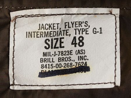 Lot #6434 US Navy Type G-1 Flight Jacket - From the Personal Collection of William E. Thornton - Image 3