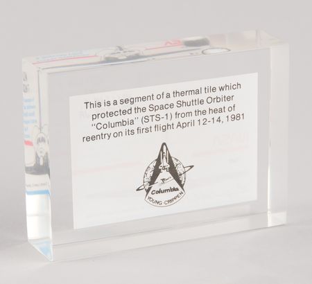 Lot #6411 STS-1 Flown Heat Shield Tile - From the Personal Collection of William E. Thornton - Image 2