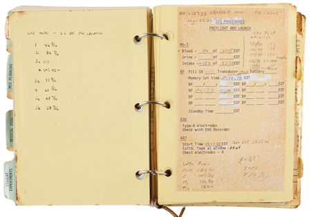 Lot #6404 STS-8 Medical Checklist [Attested Flown] - From the Personal Collection of William E. Thornton - Image 2