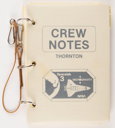 Lot #6421 STS-51-B Crew Notes Notebook [Attested Flown] - From the Personal Collection of William E. Thornton - Image 1