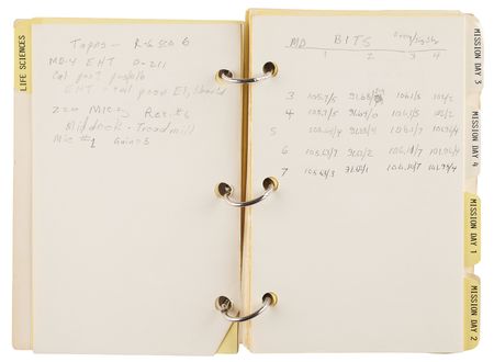 Lot #6421 STS-51-B Crew Notes Notebook [Attested Flown] - From the Personal Collection of William E. Thornton - Image 10