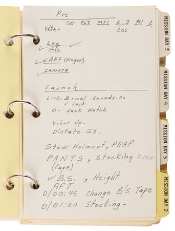 Lot #6421 STS-51-B Crew Notes Notebook [Attested Flown] - From the Personal Collection of William E. Thornton - Image 2