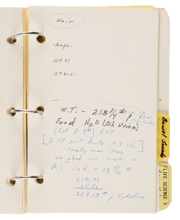 Lot #6421 STS-51-B Crew Notes Notebook [Attested Flown] - From the Personal Collection of William E. Thornton - Image 4