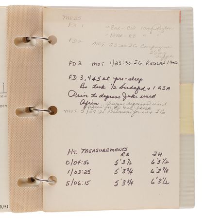 Lot #6401 STS-51-D Medical Checklist [Attested Flown] - From the Personal Collection of William E. Thornton - Image 4