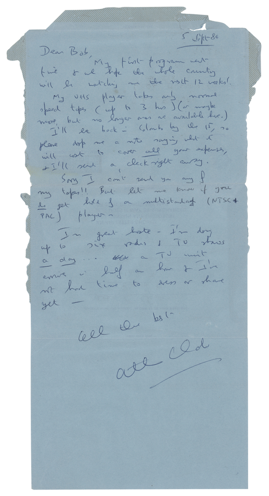 Lot 551 Arthur C. Clarke Autograph Letter Signed
