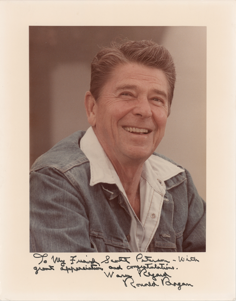 Lot 215 Ronald Reagan Signed Photograph as President