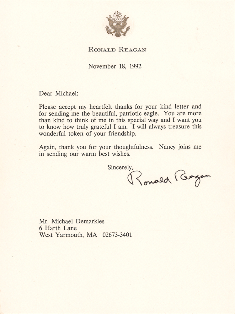 Lot 216 Ronald Reagan Typed Letter Signed
