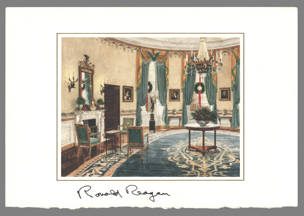 Lot 217 Ronald Reagan Signed White House Christmas Card (1985)