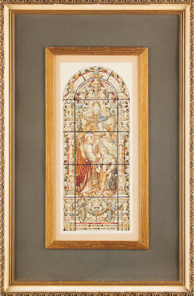 Lot 506 John La Farge: Original Stained Glass Painting Attributed to La Farge