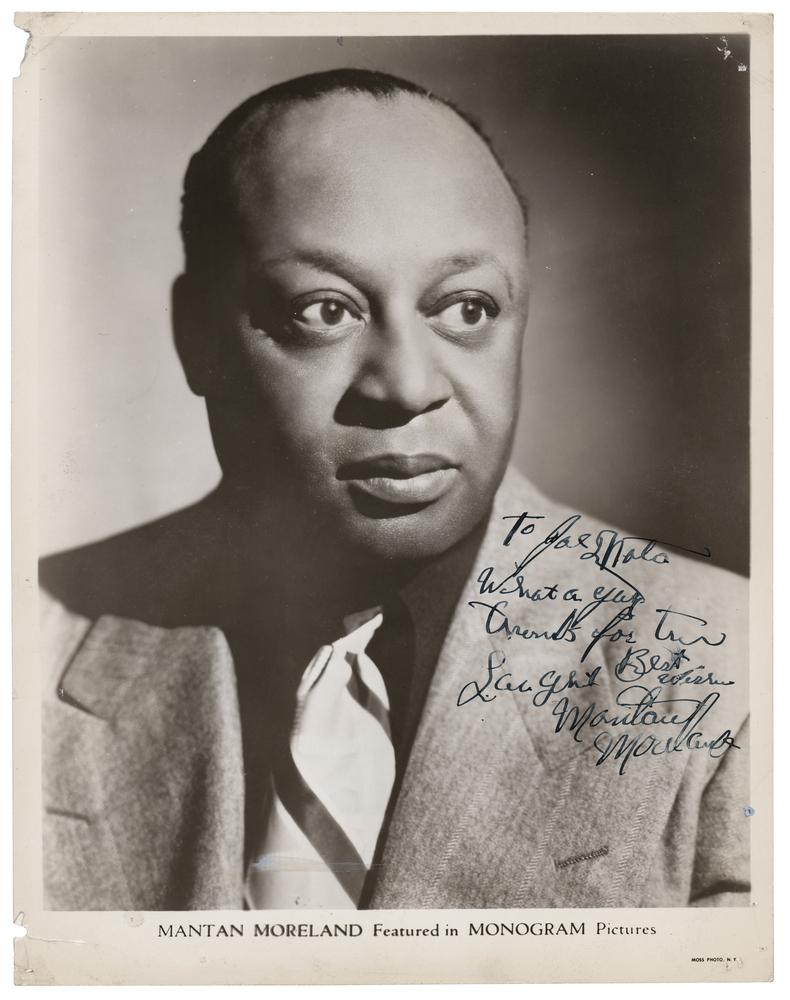 Lot 764 Mantan Moreland Signed Photograph