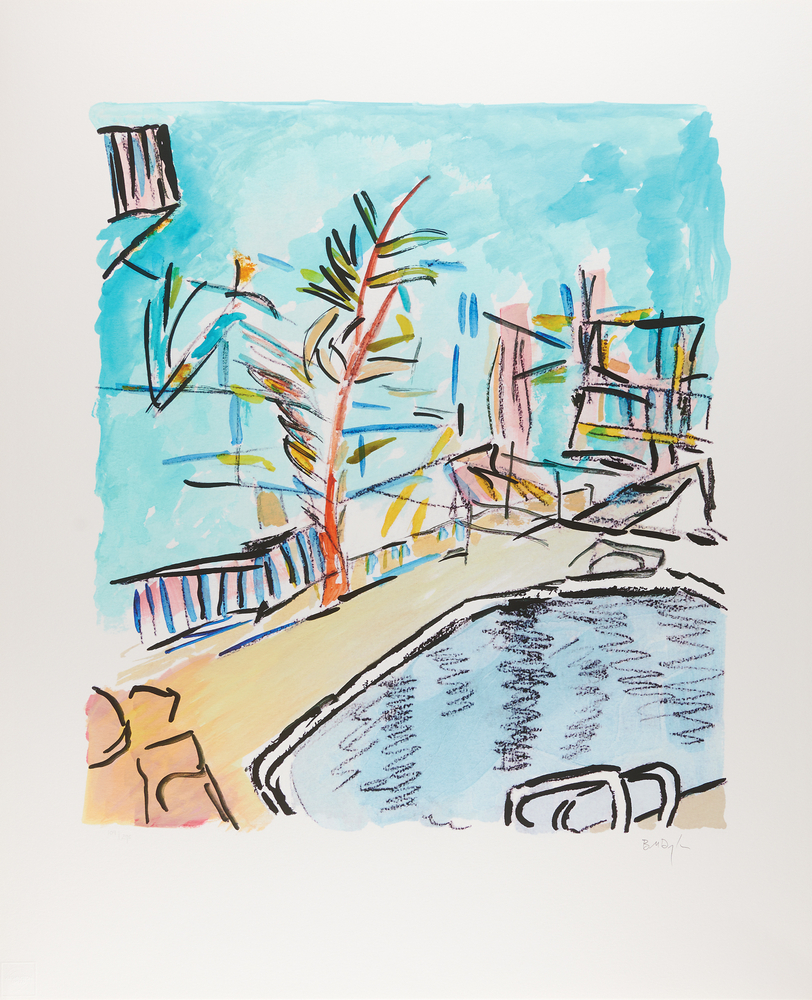 Lot 660 Bob Dylan Signed Oversized Giclee Print - 'Motel Pool' (Ltd. Ed. #109/295)