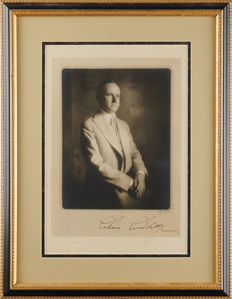 Lot 57 Calvin Coolidge Oversized Signed Photograph by Bachrach
