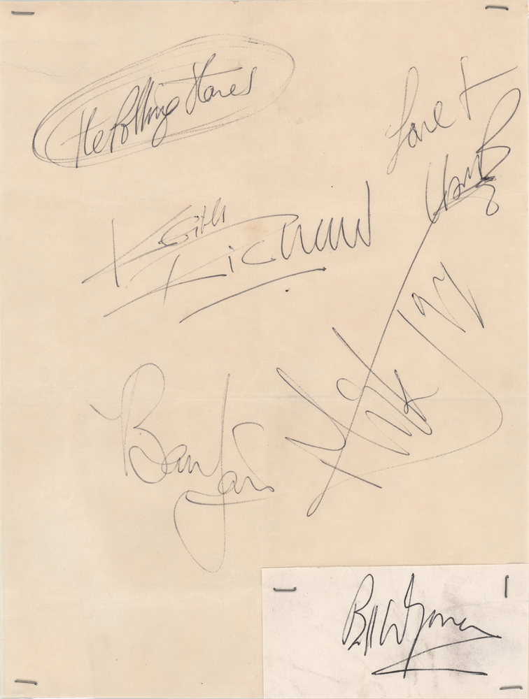 Lot 675 Rolling Stones Signatures