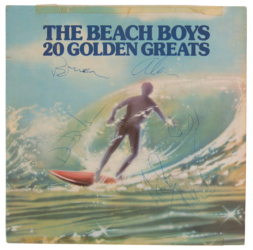Lot 617 Beach Boys Signed Album - 20 Golden Greats