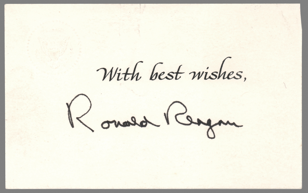 Lot 222 Ronald Reagan Signature