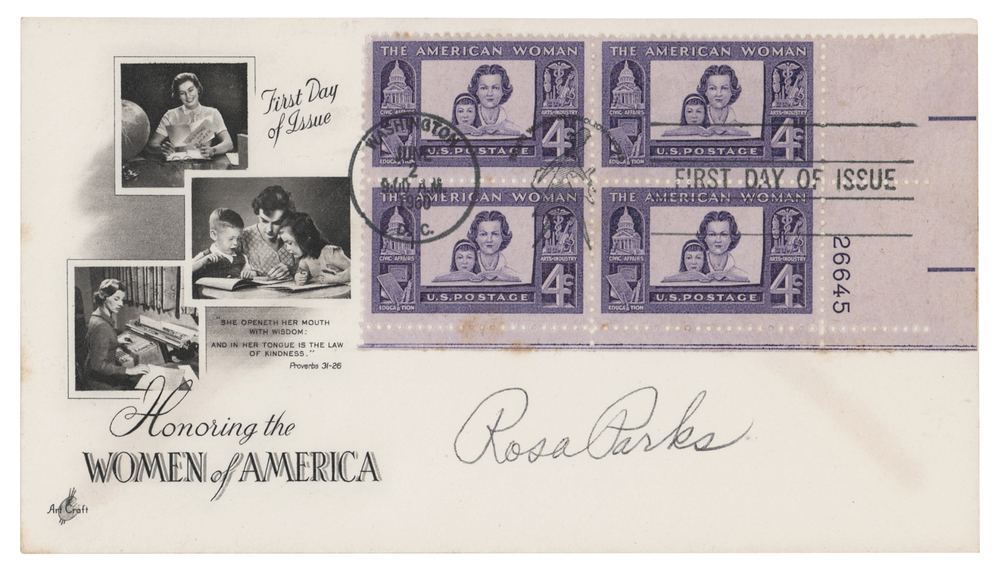 Lot 376 Rosa Parks Signed First Day Cover