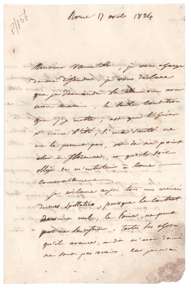 Lot 343 Pauline Bonaparte Autograph Letter Signed on Her Reconciliation with Prince Camillo Borghese