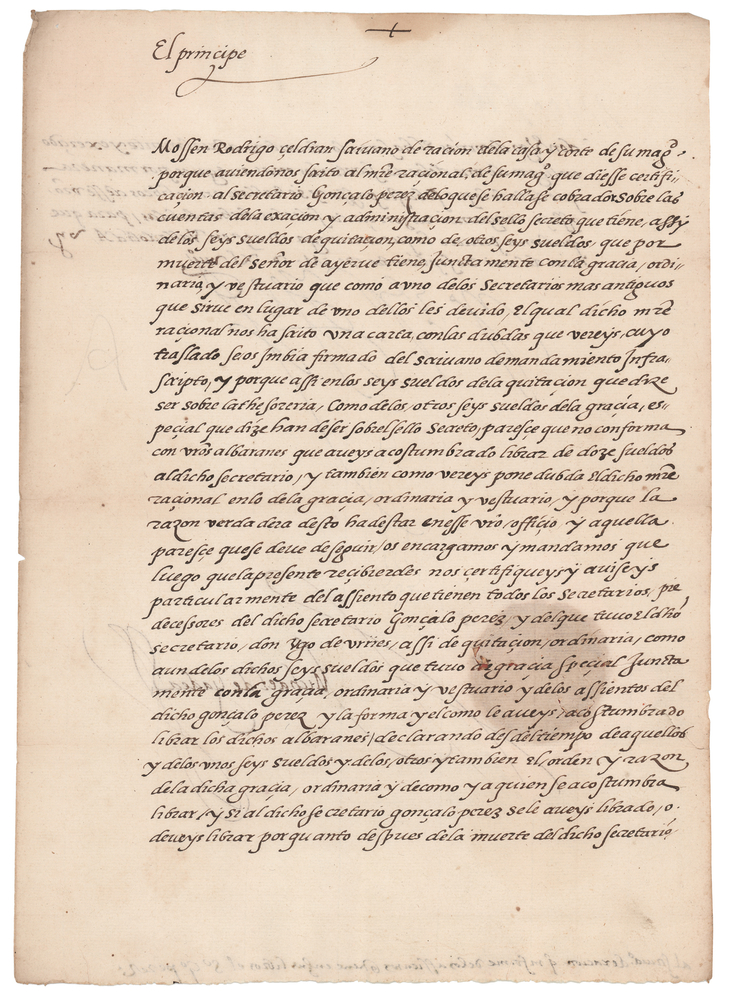 Lot 352 King Philip II Document Signed (1558)