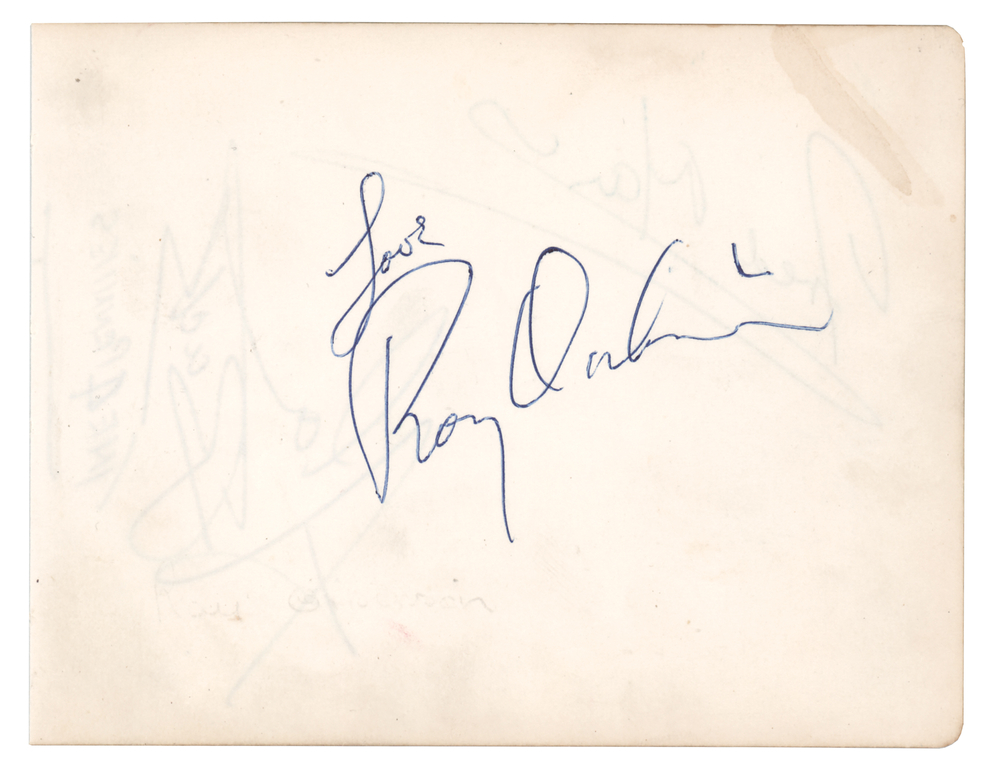 Lot 665 Roy Orbison Signature